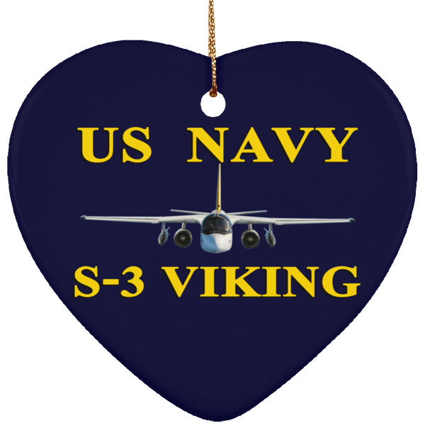 US Navy S-3 3 Ornament - Heart