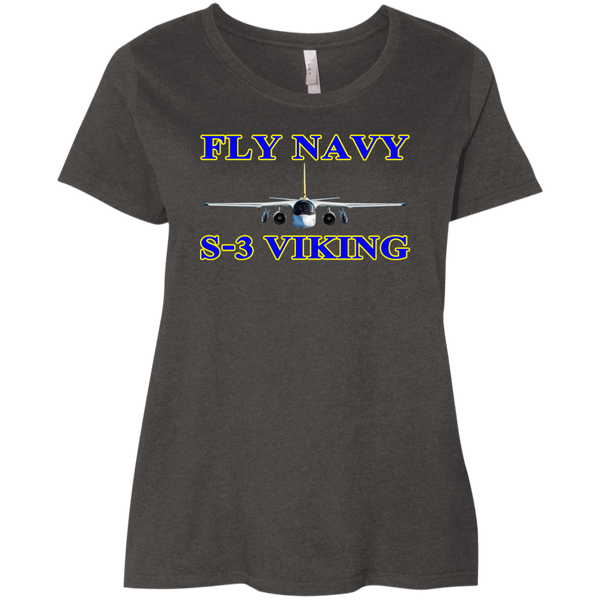 Fly Navy S-3 1 Ladies' Curvy T-Shirt