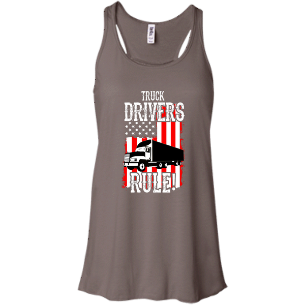 Truck Drivers Rule Flowy Racerback Tank