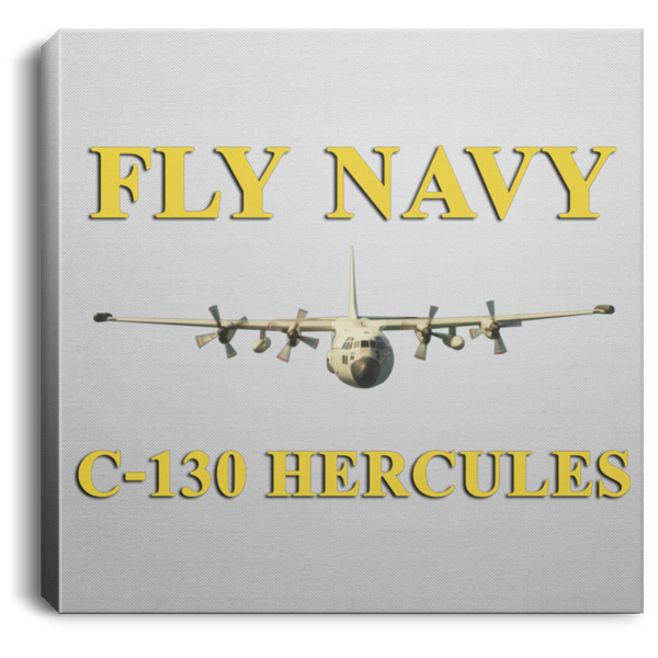 Fly Navy C-130 3 Canvas -  Square .75in Frame