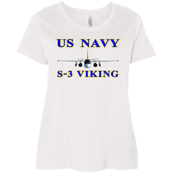 US Navy S-3 1 Ladies' Curvy T-Shirt