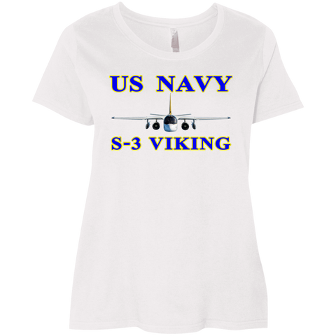 US Navy S-3 1 Ladies' Curvy T-Shirt