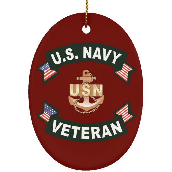 Navy Veteran 1 Ornament - Oval