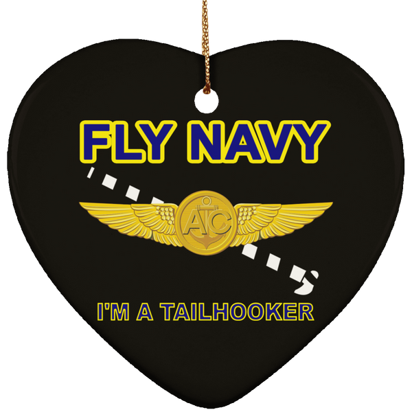 Fly Navy Tailhooker 2 Ornament - Heart