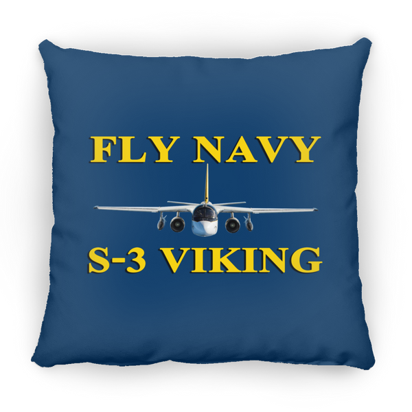 Fly Navy S-3 3 Pillow - Square - 18x18