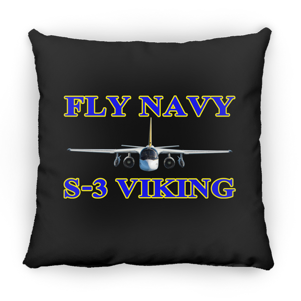 Fly Navy S-3 1 Pillow - Square - 14x14