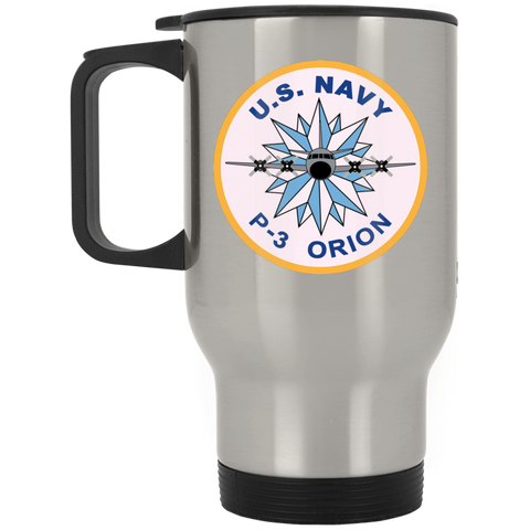 P-3 Orion 1 Silver Stainless Travel Mug
