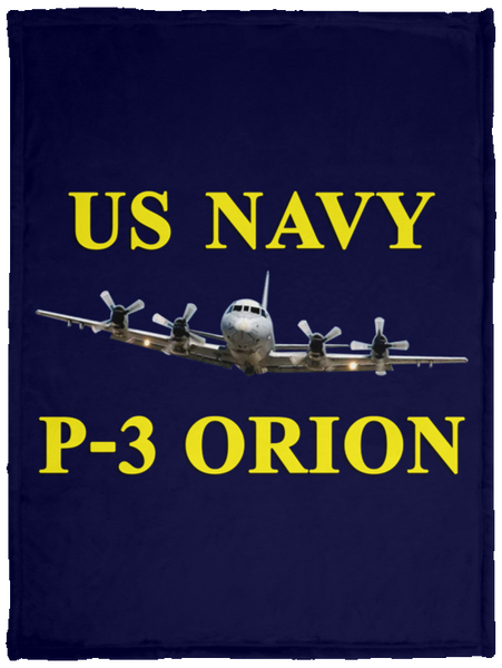 US Navy P-3 3 Blanket - Cozy Plush Fleece Blanket - 30x40